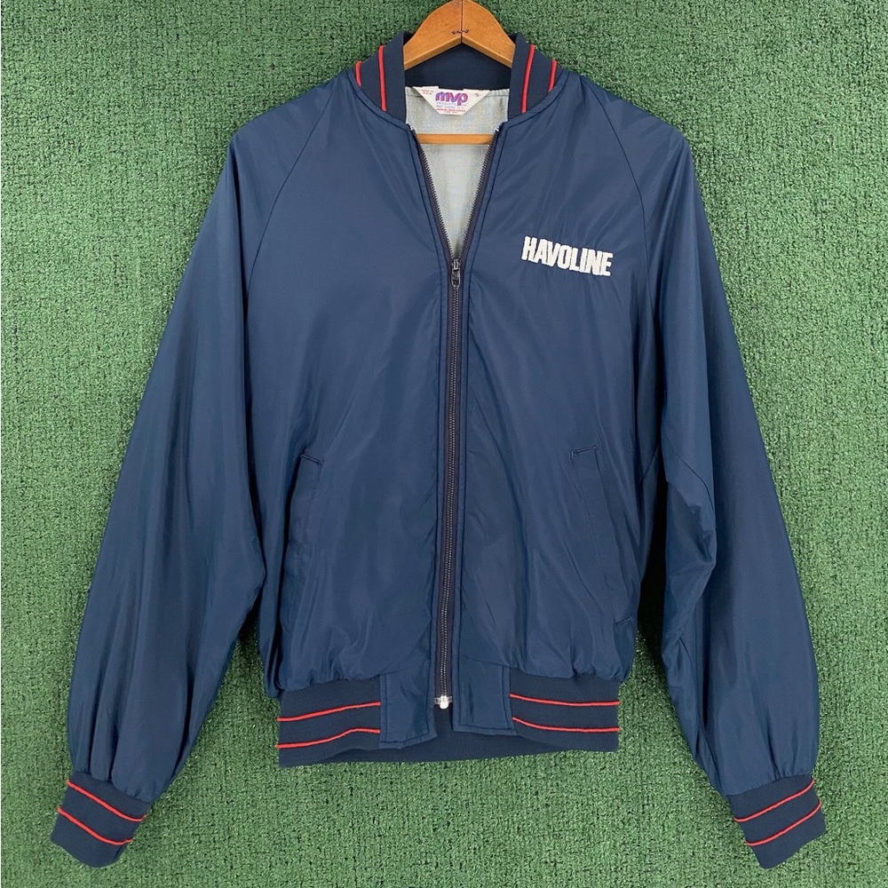 Vintage 80’s Havoline Oil Bomber Jacket Men’s Size Small USA Made